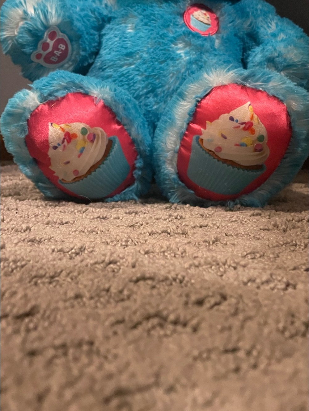 Build-A-Bear Blue Cupcake Teddy Bear Plush Stuffed Animal - Picture 5 of 8